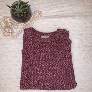 Fall Pink Woven Sweater